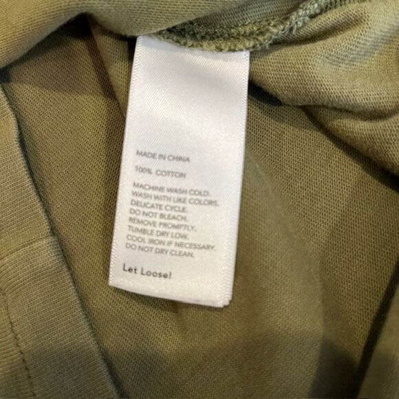 Kate Spade Saturday Boat Neck Tee in Deep Olive Short Sleeve Cotton Size XS - Picture 5 of 8